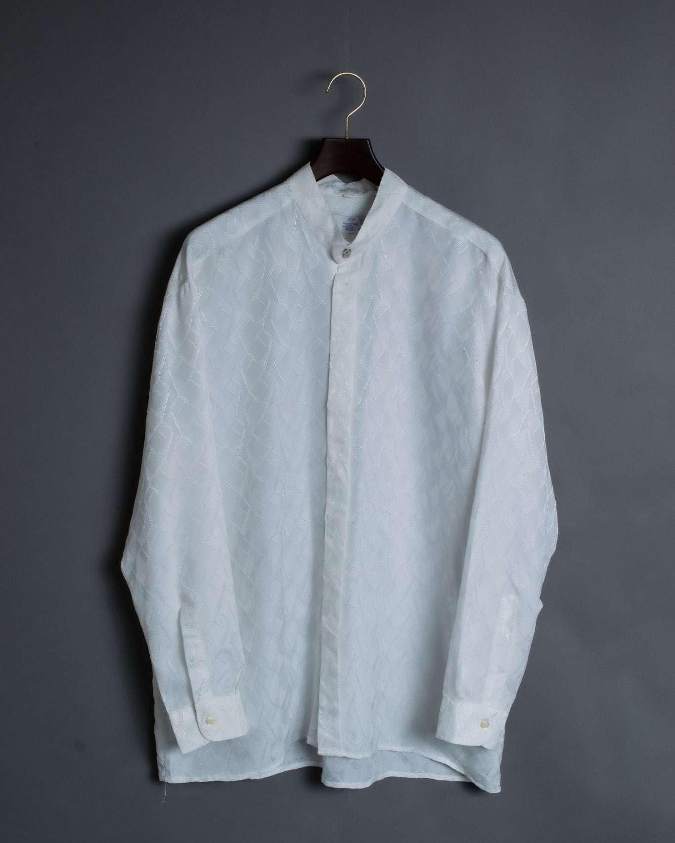 Random Pattern Sheer Switching Vintage Shirt