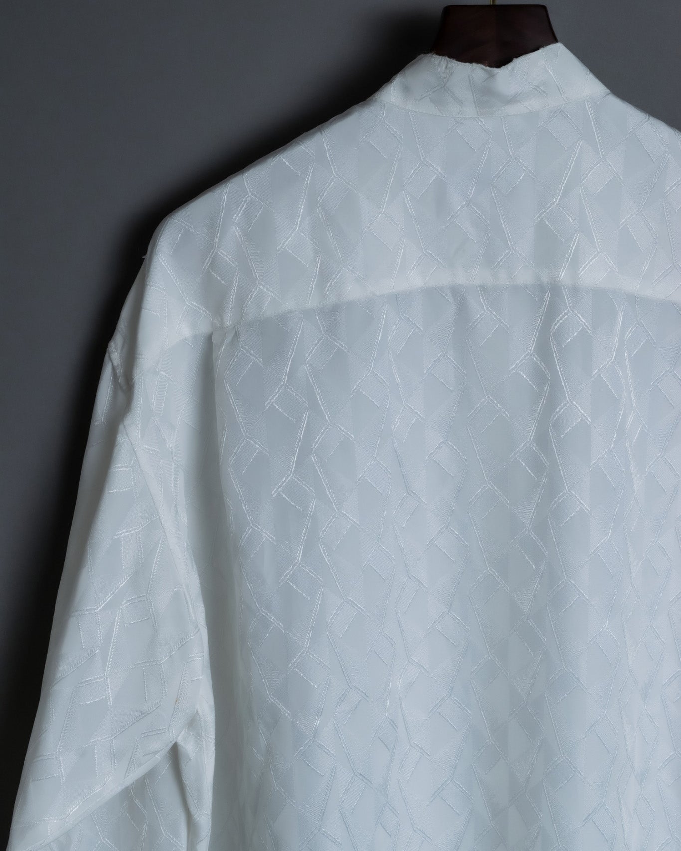 Random Pattern Sheer Switching Vintage Shirt