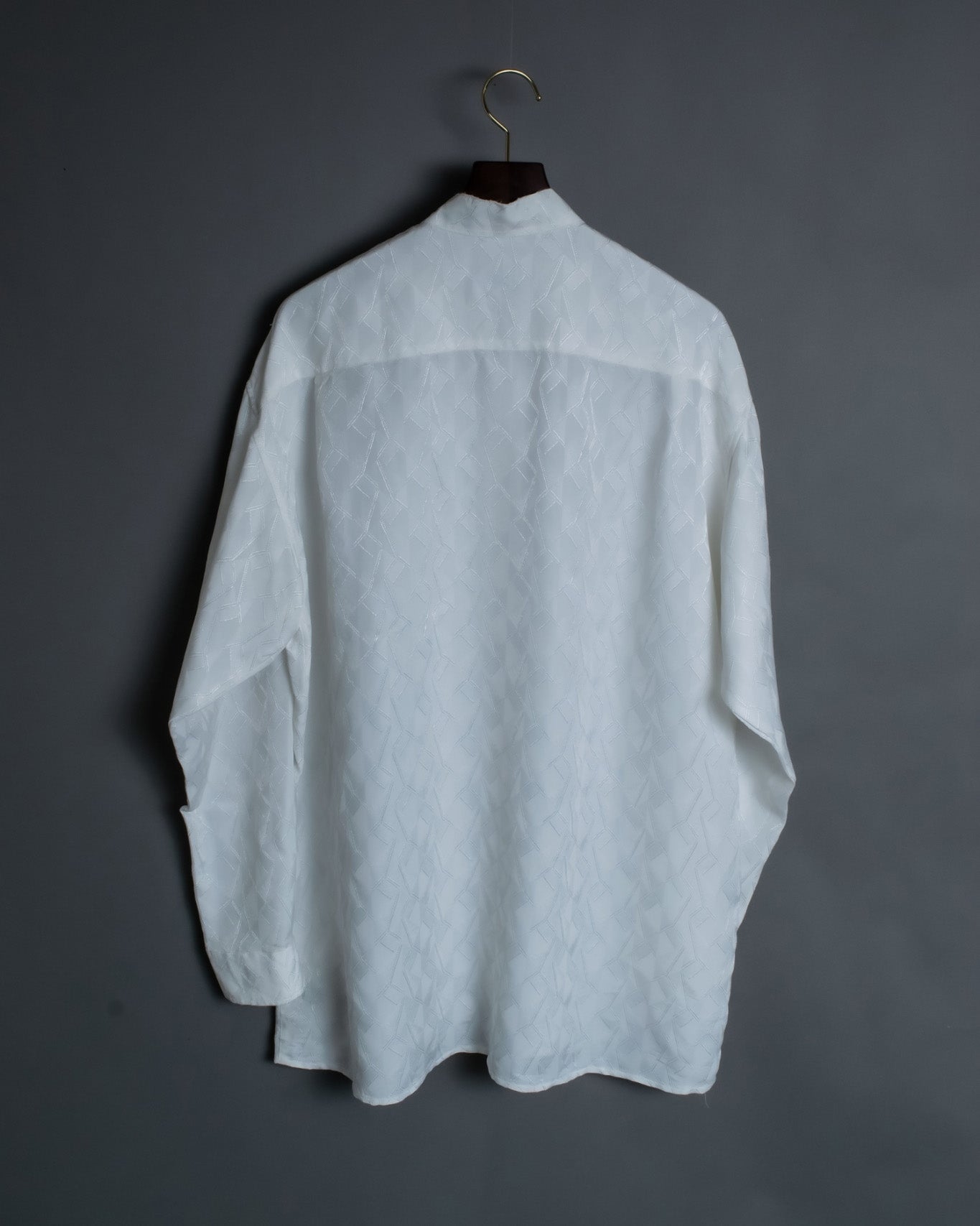 Random Pattern Sheer Switching Vintage Shirt
