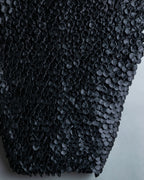 2 Fabric Switching Oversize Popcorn Tops