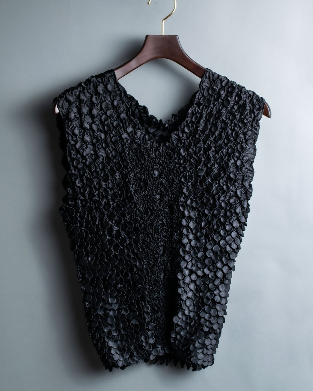 2 Fabric Switching Oversize Popcorn Tops