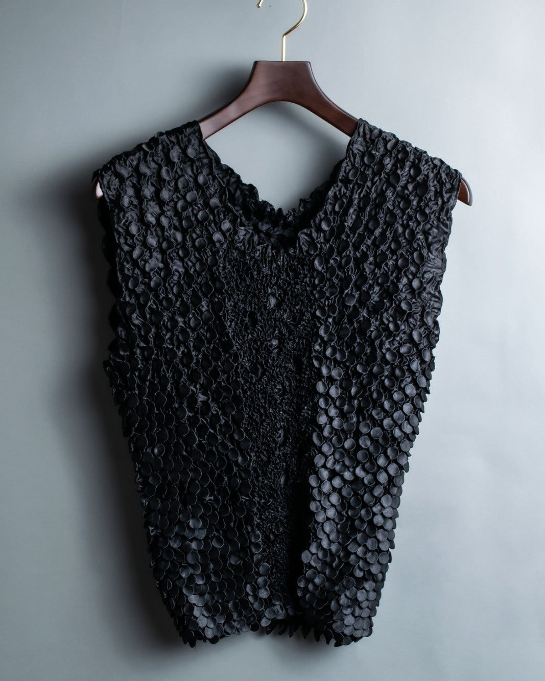 2 Fabric Switching Oversize Popcorn Tops