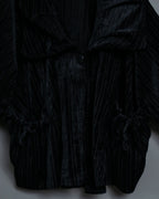 Dolman Sleeve Folded Collar Corduroy Jacket