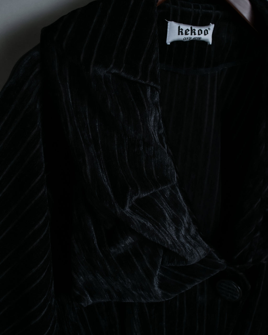 Dolman Sleeve Folded Collar Corduroy Jacket