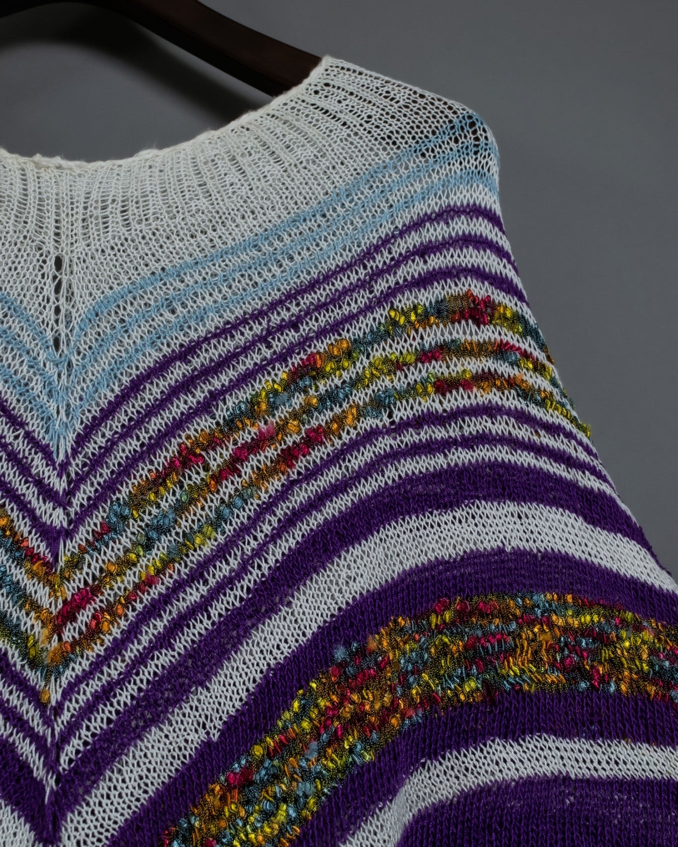 Intricately Colored Layered Summer Knit