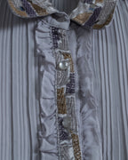 Pleated Fabric Spring Frill Shirt