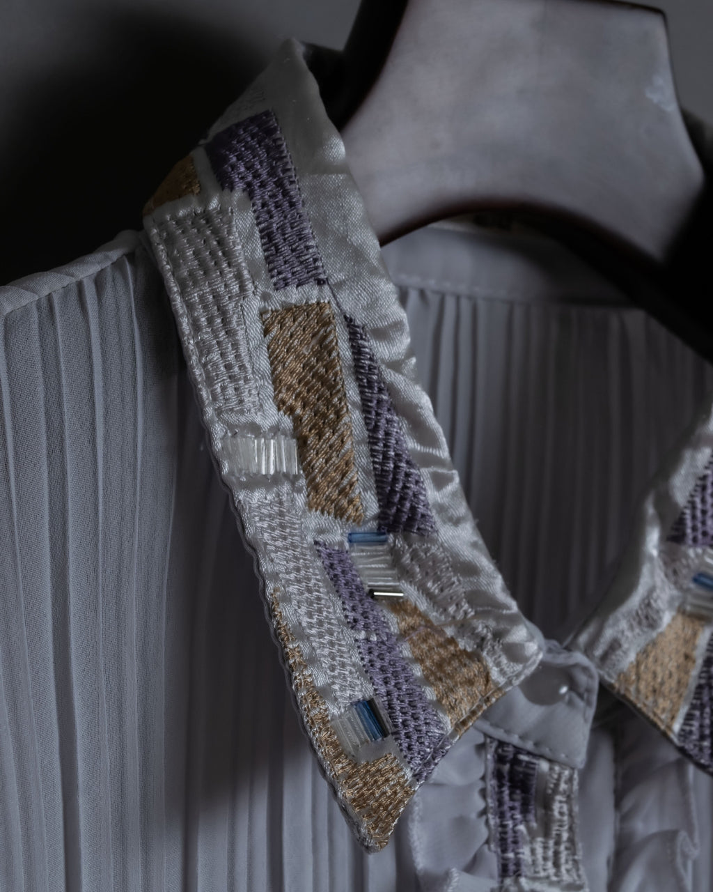 Pleated Fabric Spring Frill Shirt