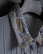 Pleated Fabric Spring Frill Shirt