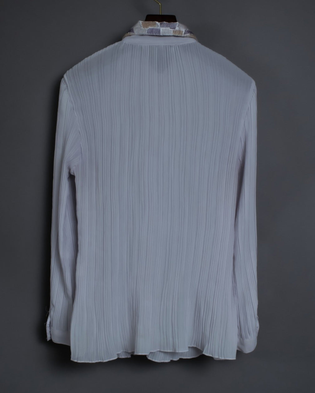 Pleated Fabric Spring Frill Shirt