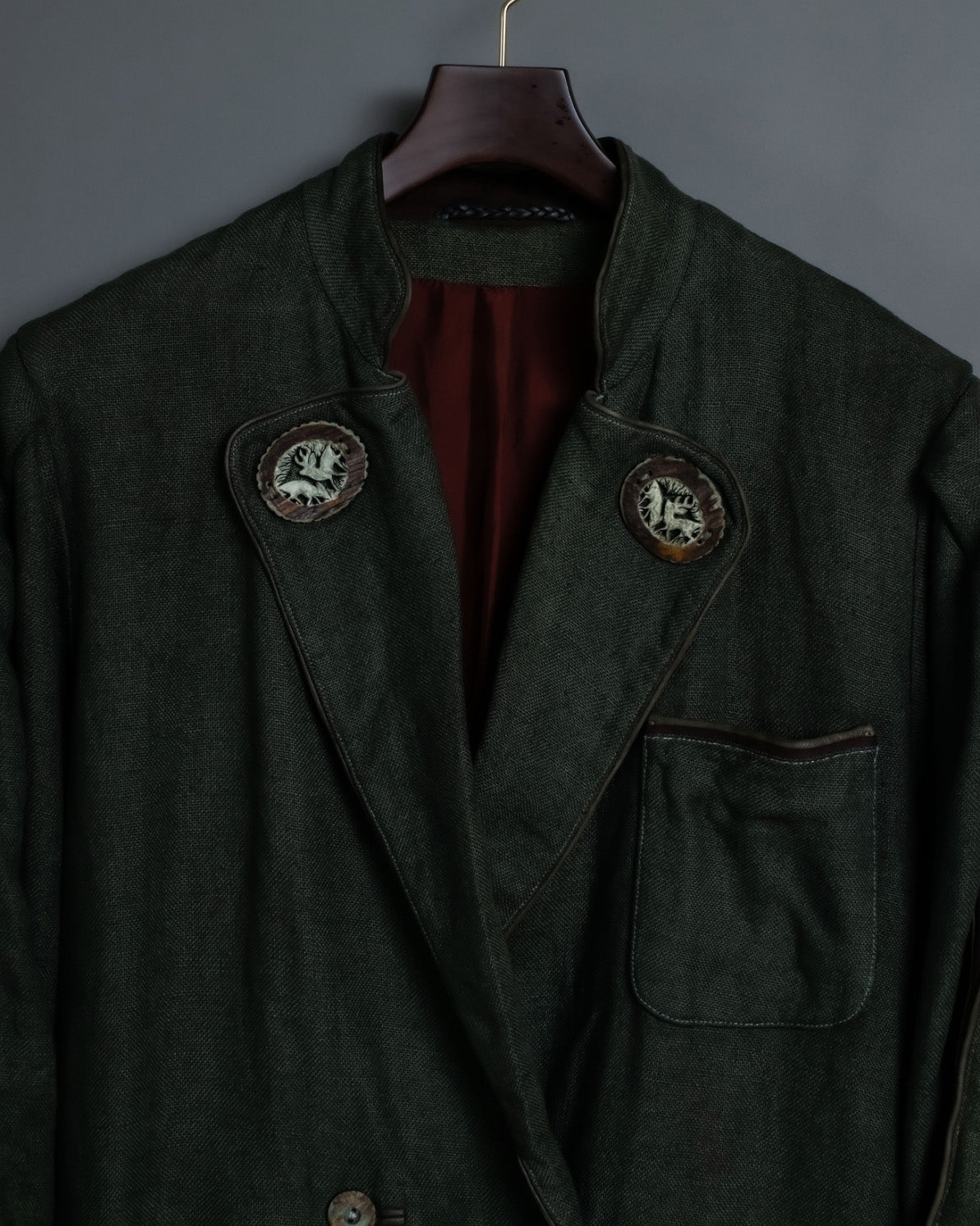 Smoke Green Tyrolean Tailored Jacket