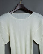 "PLEATS PLEATS" white shirt