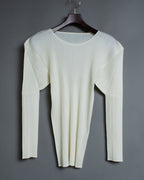 "PLEATS PLEATS" white shirt