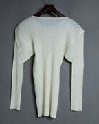 "PLEATS PLEATS" white shirt