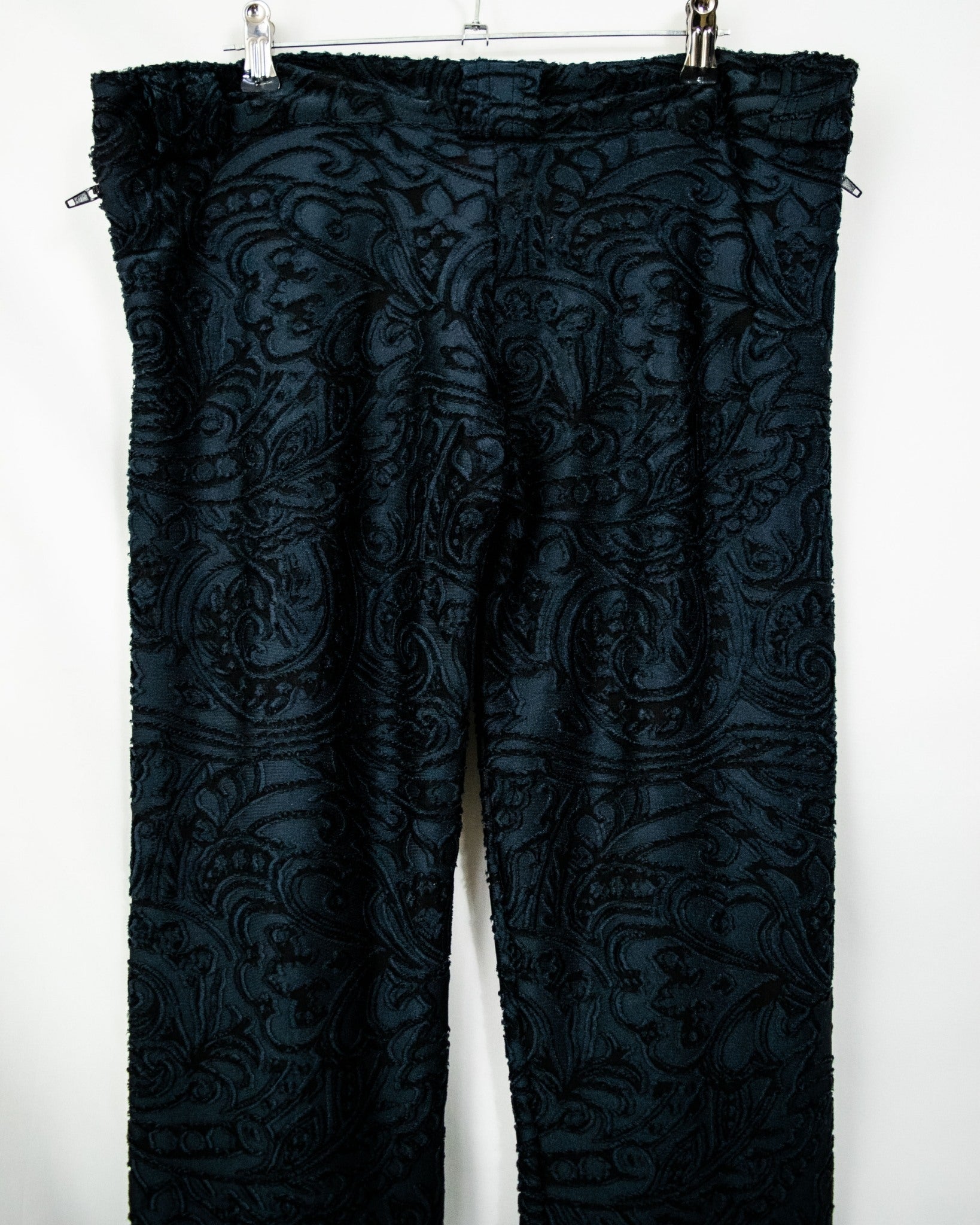 Beautiful Dark Green Paisley Flare Pants