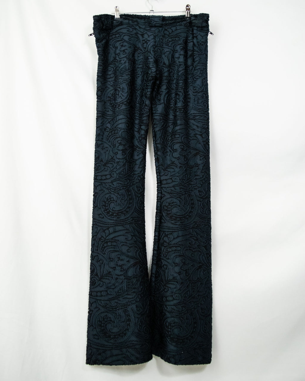 Beautiful Dark Green Paisley Flare Pants