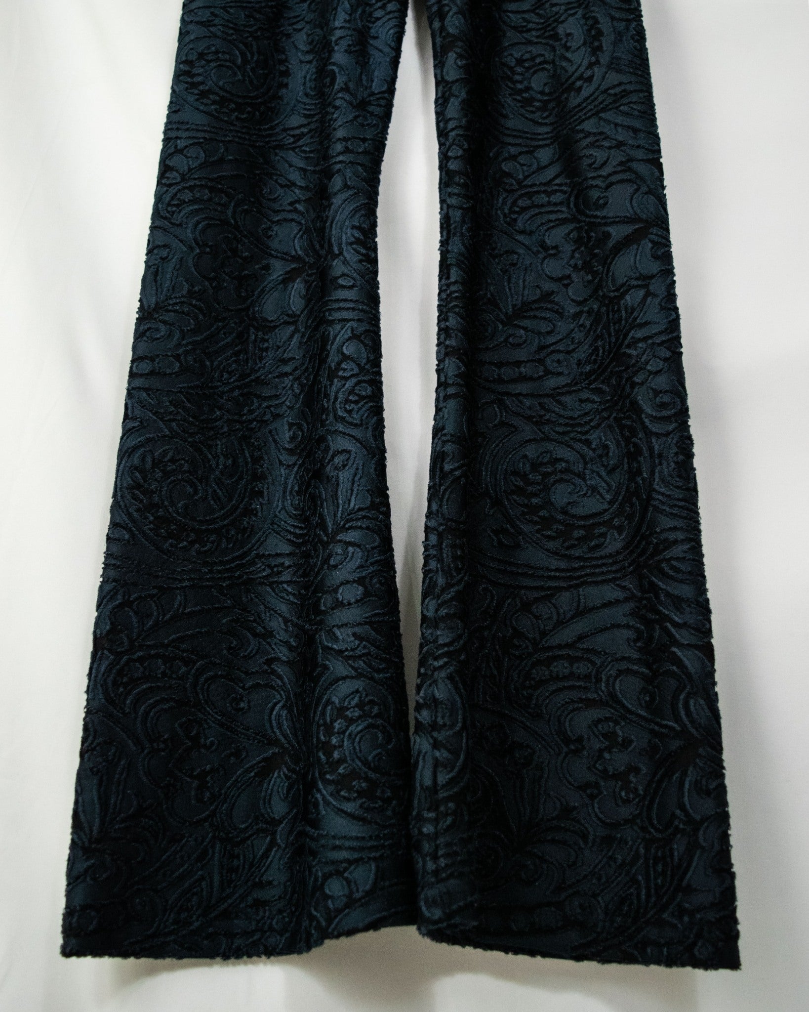 Beautiful Dark Green Paisley Flare Pants
