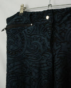 Beautiful Dark Green Paisley Flare Pants