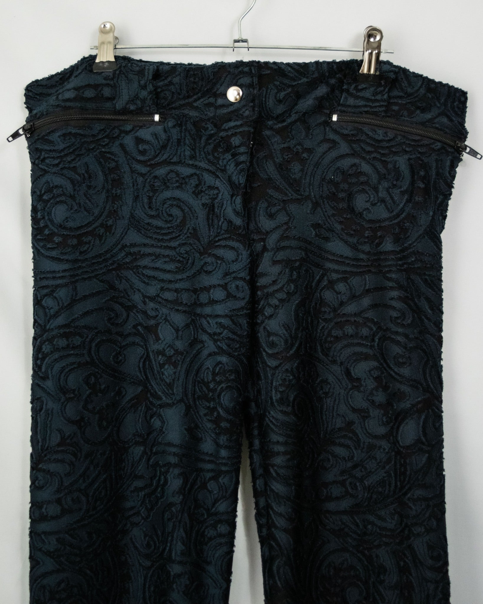 Beautiful Dark Green Paisley Flare Pants