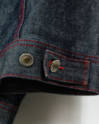 Vintage 3XL Oversized Red Stitch Denim Jacket