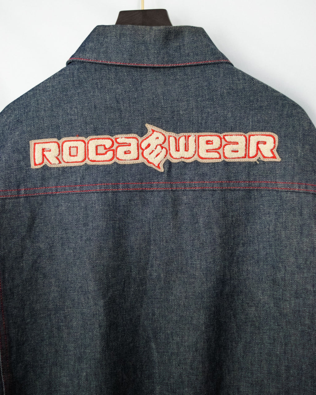 Vintage 3XL Oversized Red Stitch Denim Jacket