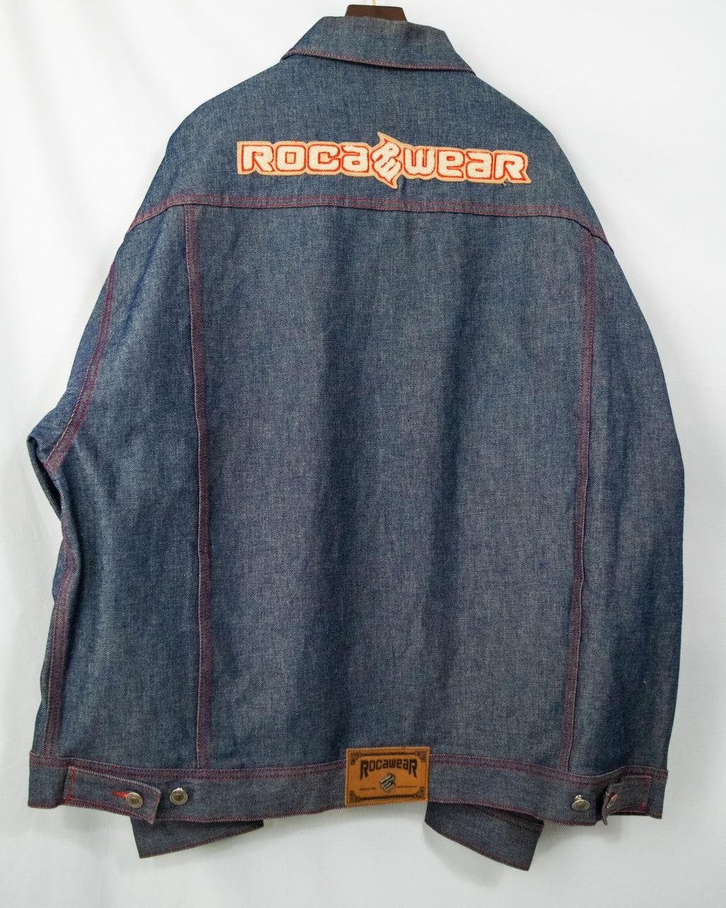 Vintage 3XL Oversized Red Stitch Denim Jacket