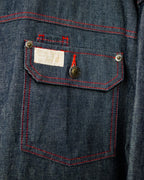 Vintage 3XL Oversized Red Stitch Denim Jacket