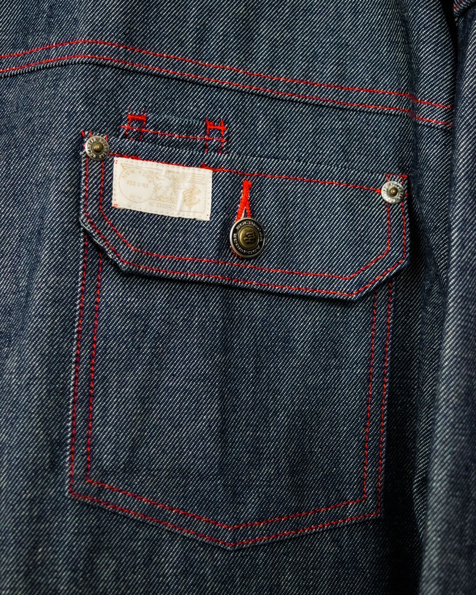 Vintage 3XL Oversized Red Stitch Denim Jacket