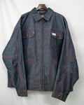 Vintage 3XL Oversized Red Stitch Denim Jacket