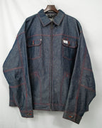 Vintage 3XL Oversized Red Stitch Denim Jacket