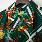 Beautiful Leave and Flower Pattern Shirt