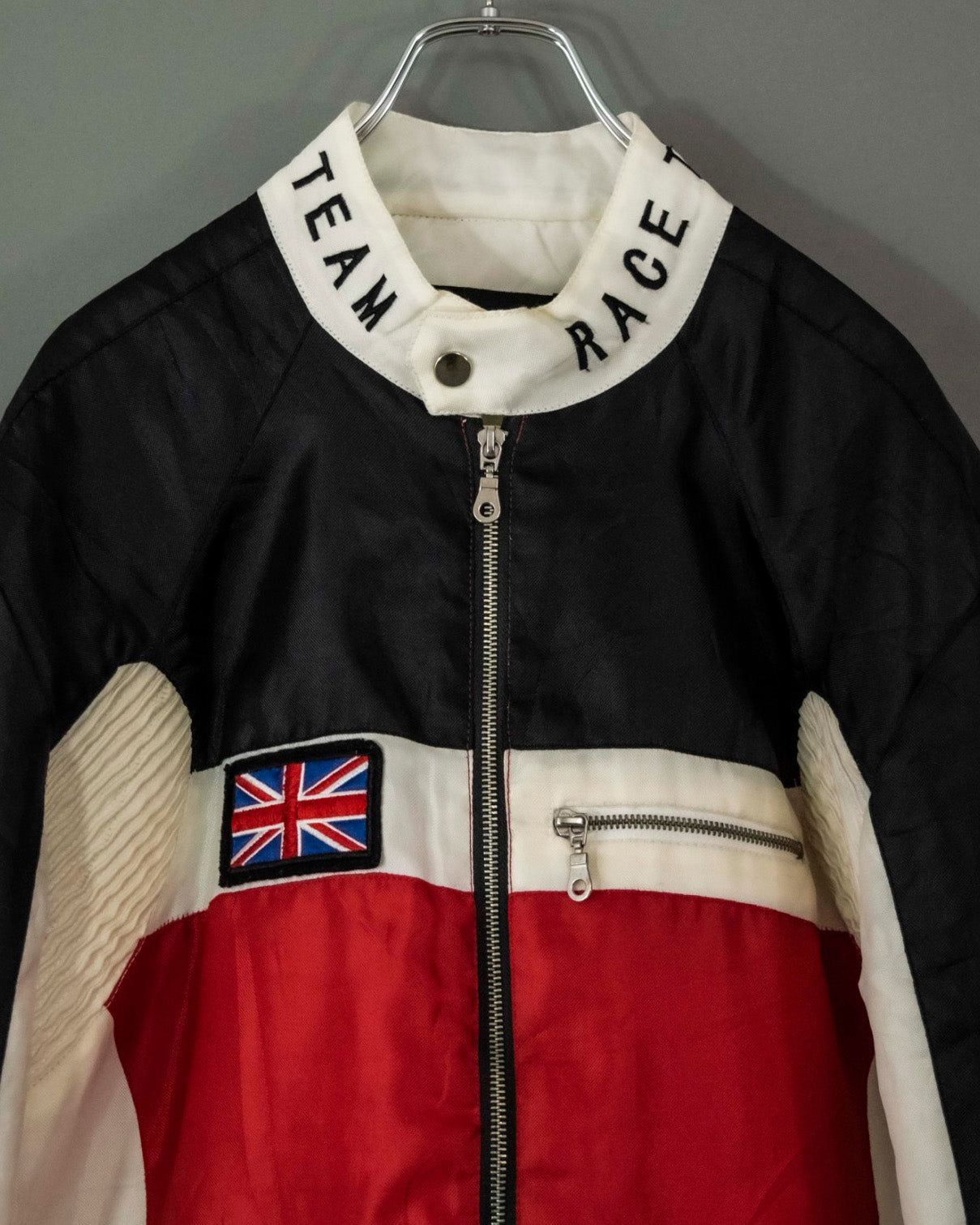 Design Action Pleated Vintage Racer Jacket