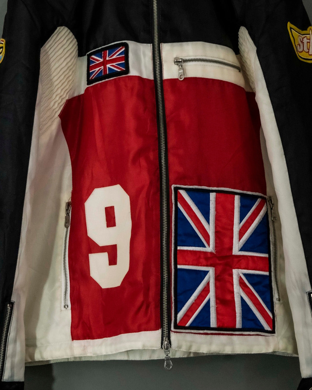 Design Action Pleated Vintage Racer Jacket