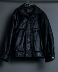 Thick Pipe Leather Blouson