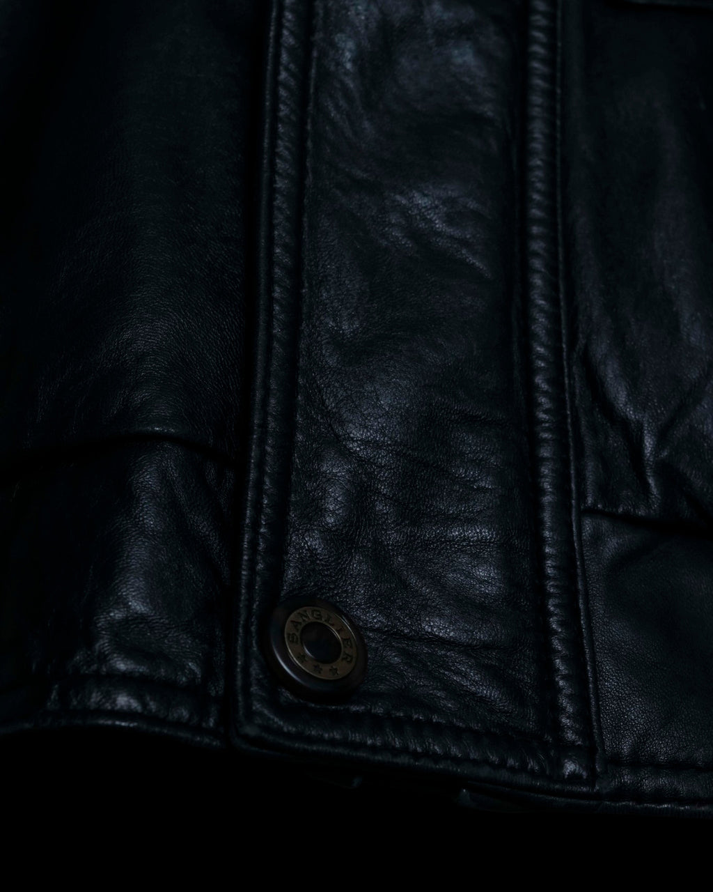 Thick Pipe Leather Blouson