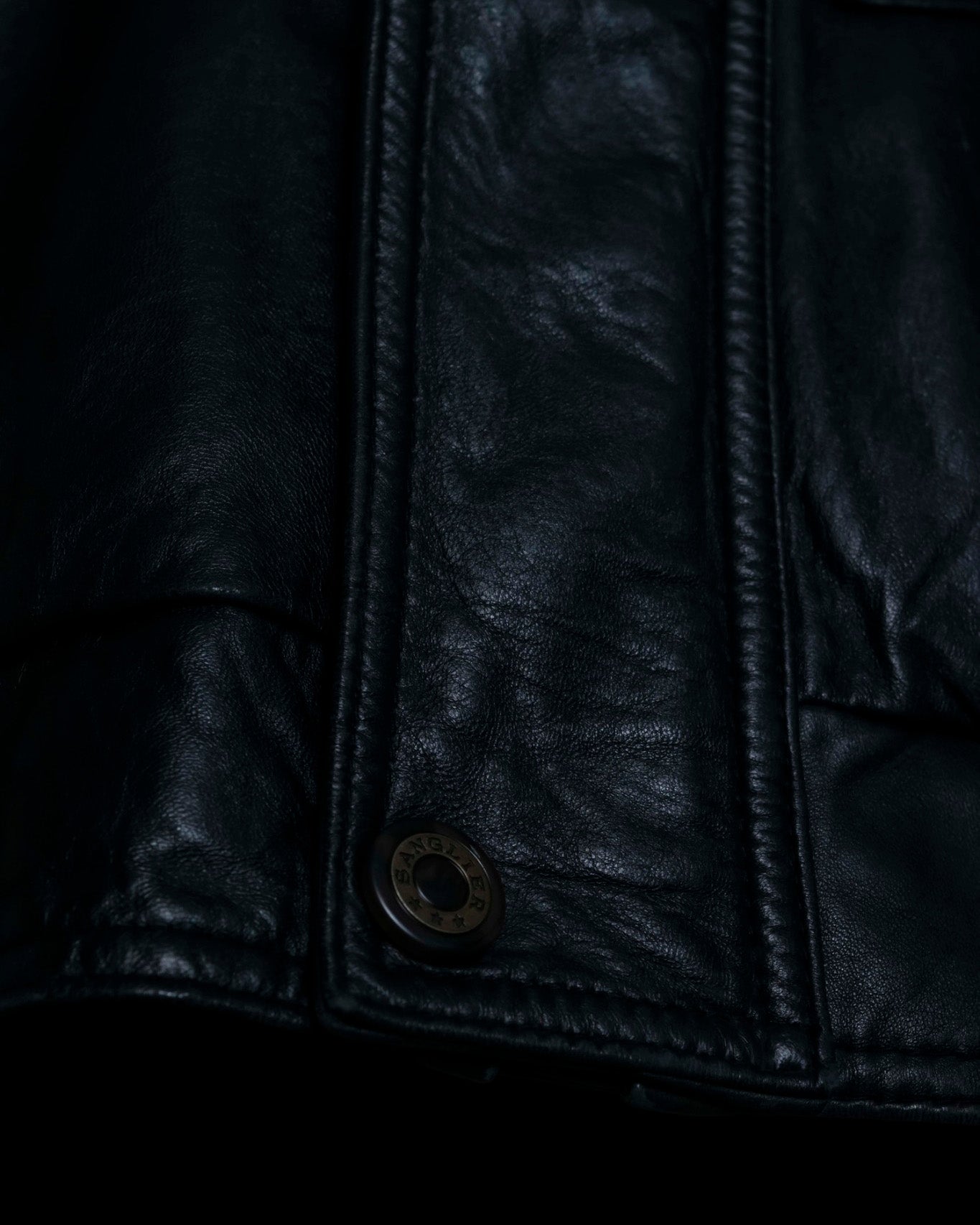 Thick Pipe Leather Blouson