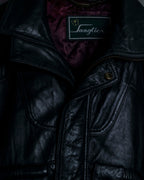 Thick Pipe Leather Blouson