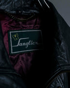 Thick Pipe Leather Blouson