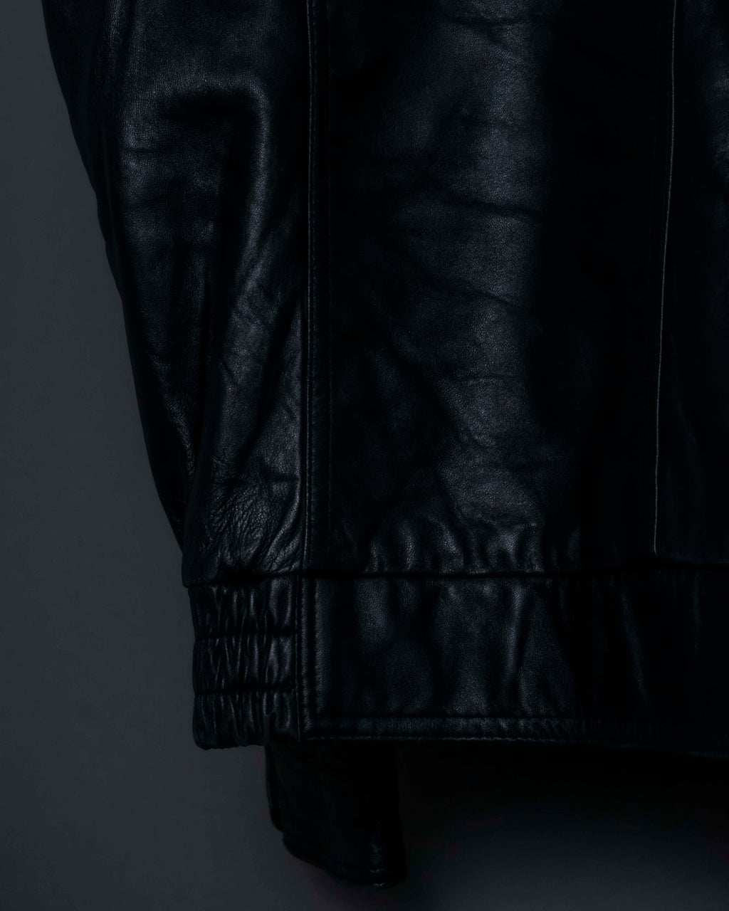 Thick Pipe Leather Blouson