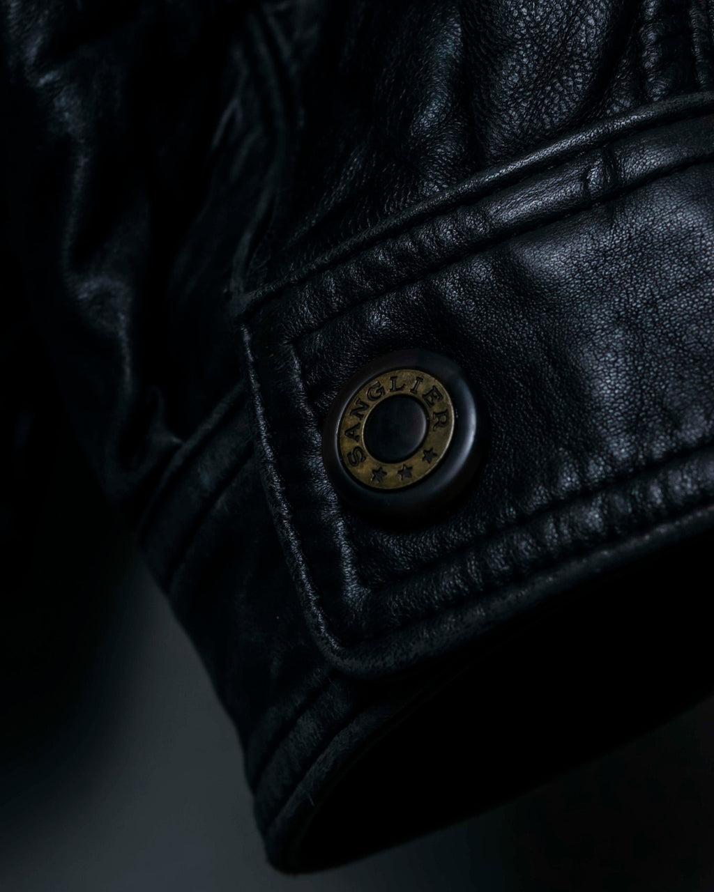 Thick Pipe Leather Blouson