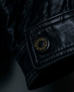 Thick Pipe Leather Blouson