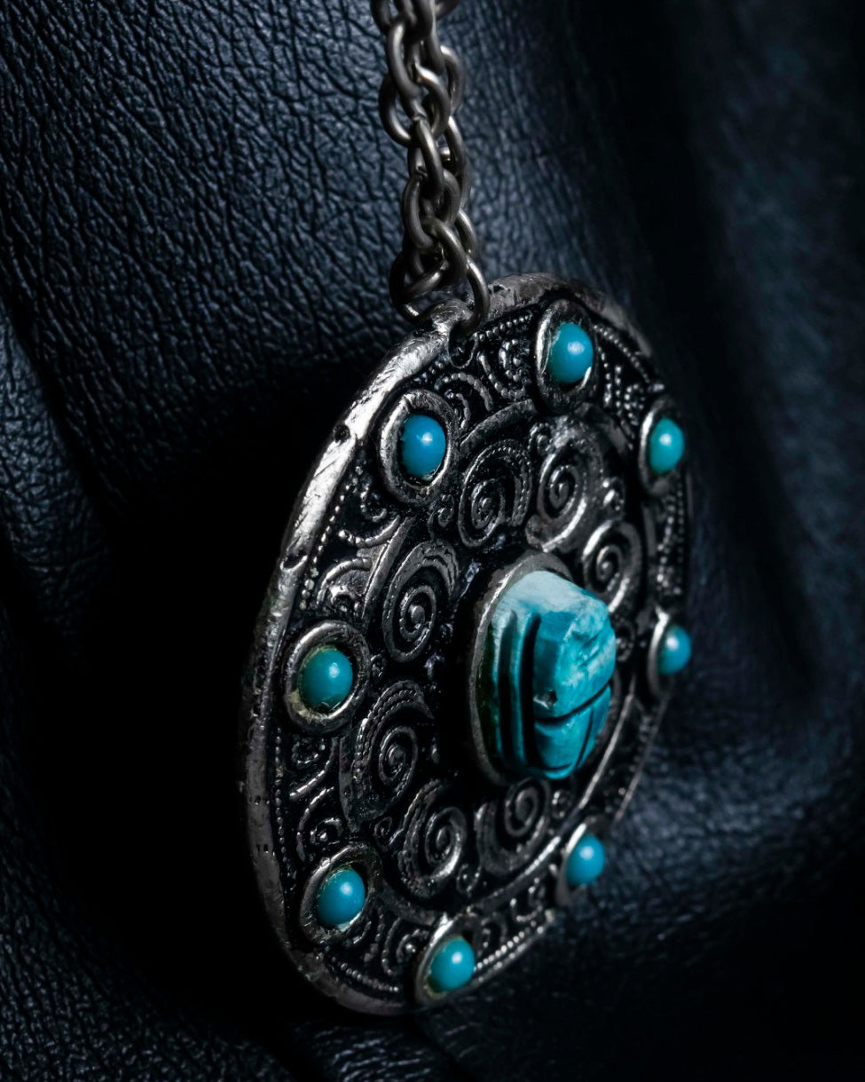 Huge Blue Stone Top Necklace