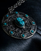 Huge Blue Stone Top Necklace