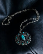 Huge Blue Stone Top Necklace