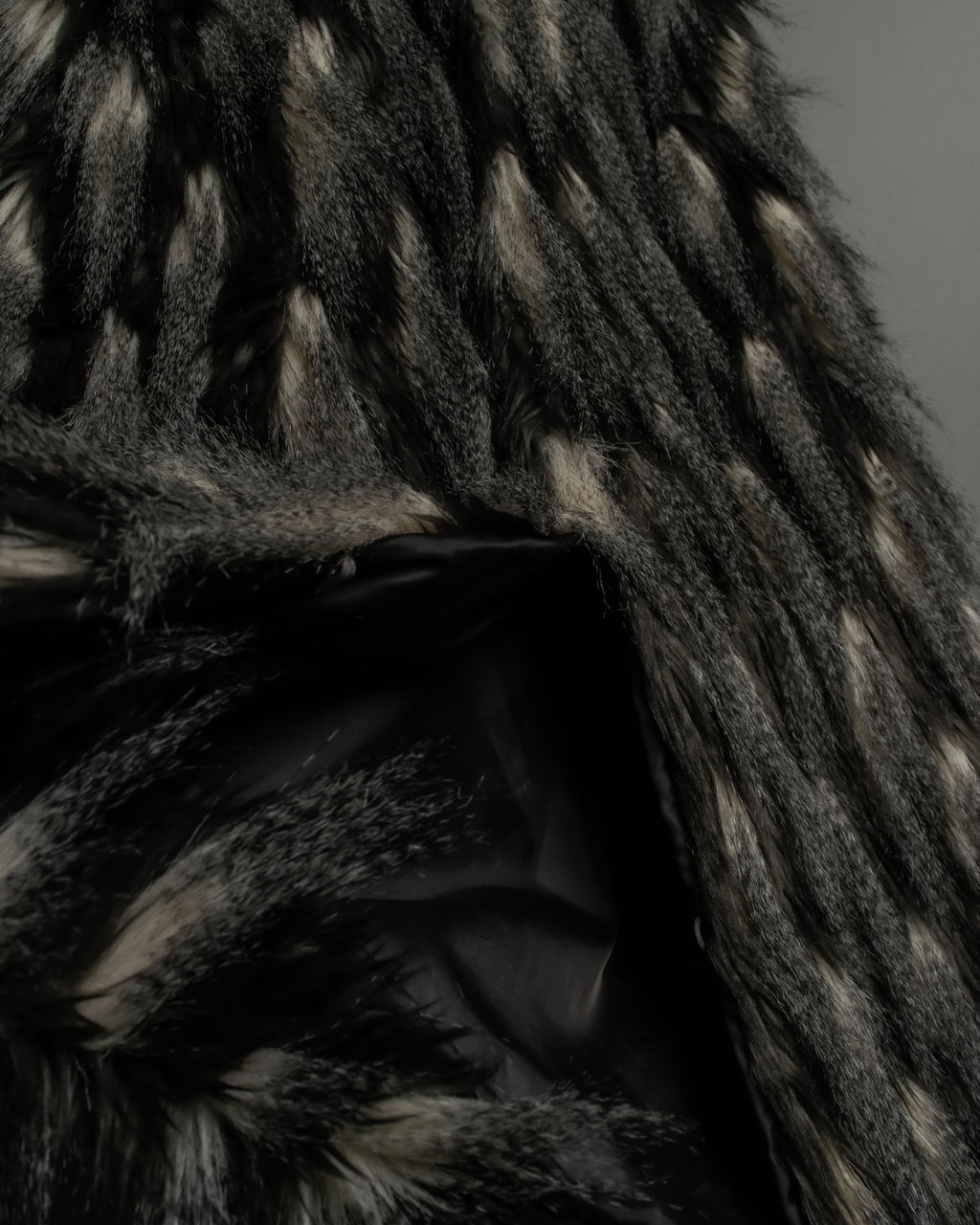 Gray Blue Shaggy Fur Vest