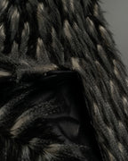 Gray Blue Shaggy Fur Vest