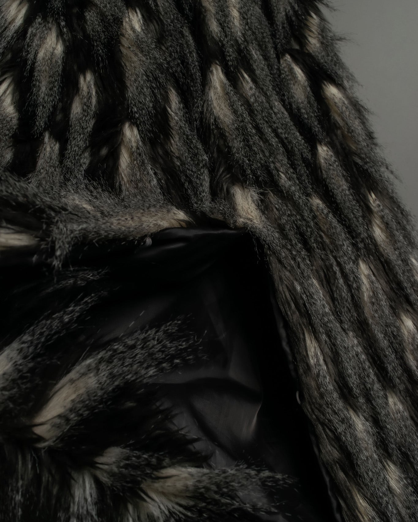 Gray Blue Shaggy Fur Vest