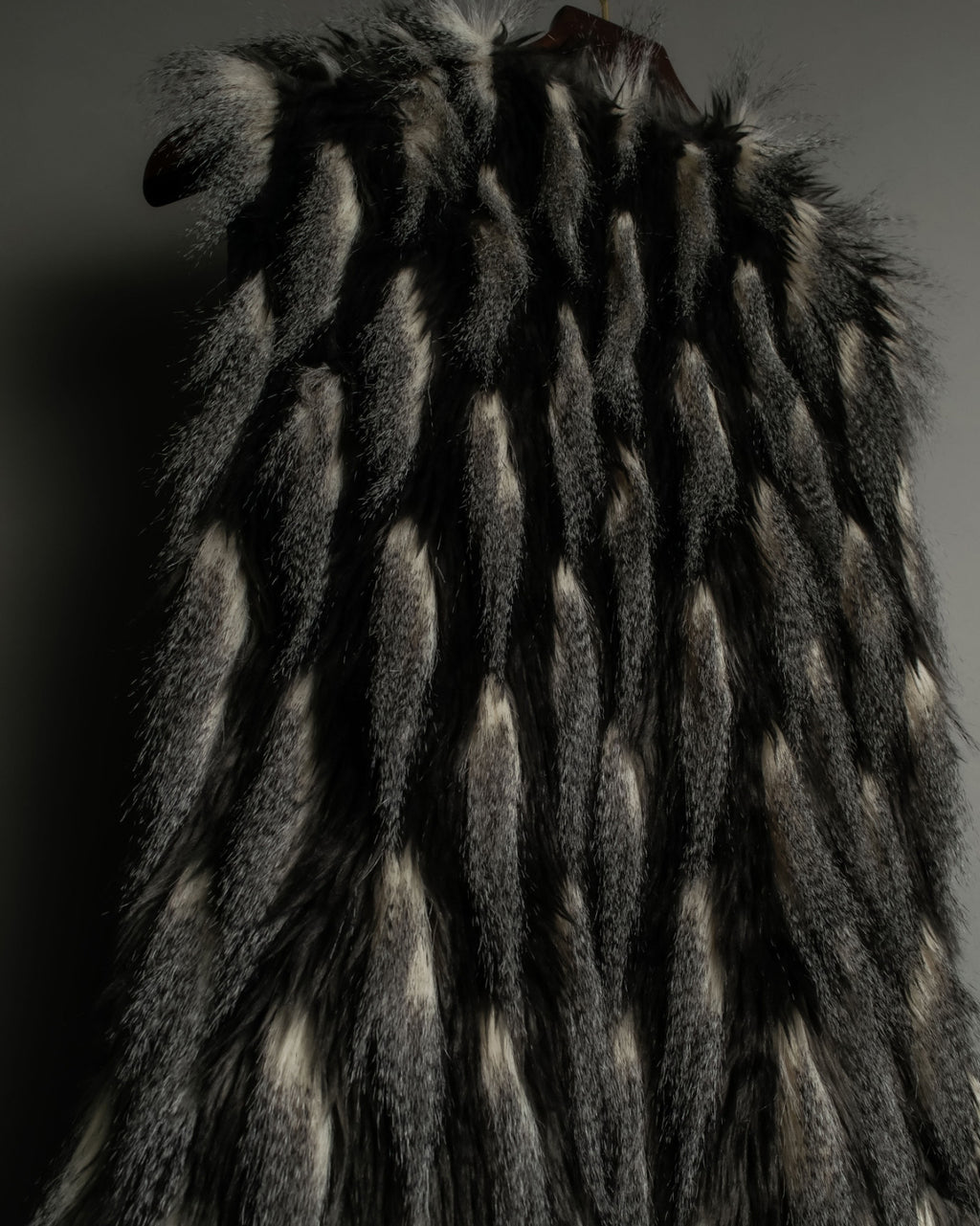 Gray Blue Shaggy Fur Vest