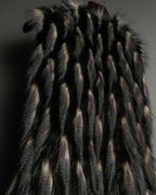Gray Blue Shaggy Fur Vest