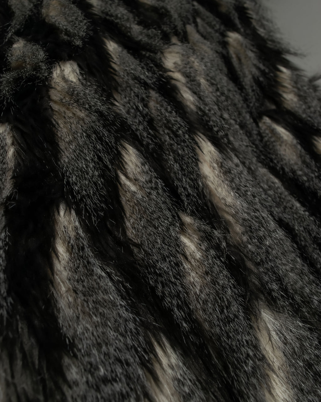 Gray Blue Shaggy Fur Vest