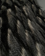 Gray Blue Shaggy Fur Vest